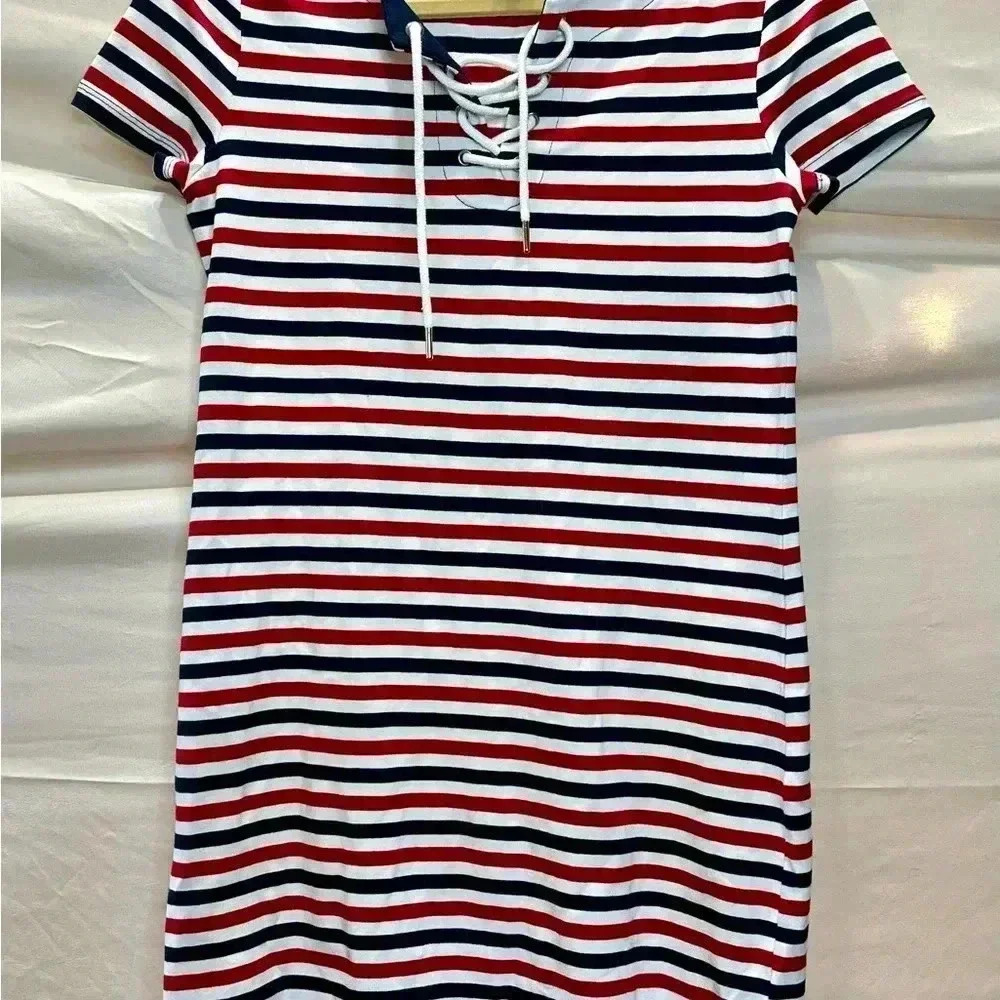 Tommy Hilfiger Red and White Striped Dress